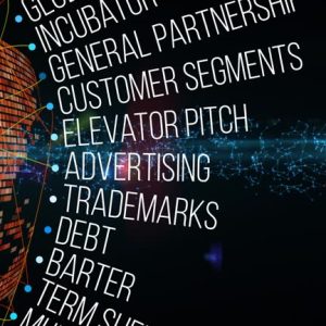 a loop animation with blockchain terminology used in shipping and logistics